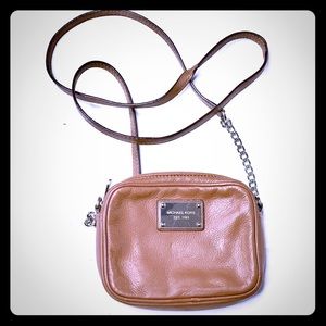 Michael Kors small brown leather crossbody purse